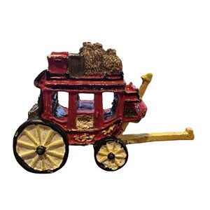 Vintage 98IRS China Lead Figure Stage Coach 1.5" Hand Painted Toy